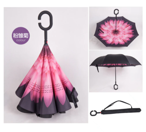 NEW! Зонт наоборот двухсторонний UpBrella (антизонт) / Умный зонт обратного сложения